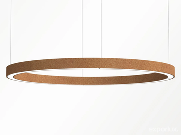 MAGIC SU ROUND - Acoustic LED cork pendant lamp by Exporlux - view 2