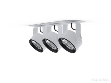 ORFEU TE SM - Semi-inset adjustable LED aluminium ceiling lamp by Exporlux - view 3