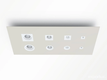 OUTSIDER EN - Square recessed ceiling aluminium spotlight by Exporlux - view 3