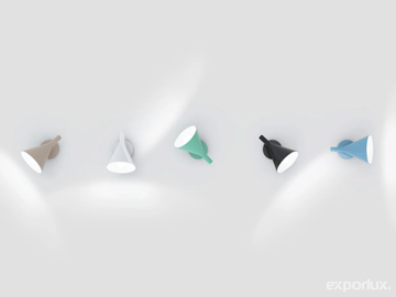 OZ PA - Adjustable thermo lacquered aluminium wall lamp by Exporlux - view 3