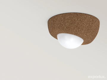 SPHERICAL LIGHT TE SM - LED semi-inset cork ceiling lamp by Exporlux - view 3