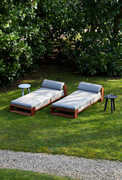 BELLAGIO - Mahogany and fabric garden daybed by Exteta - view 3