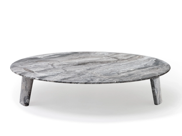 BISCUIT - Round low marble garden side table by Exteta - view 2