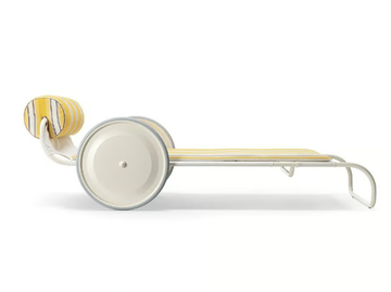 LOCUS SOLUS JACQUEMUS + EXTETA SPECIAL RE-EDITION - Fabric sun lounger with castors by Exteta - view 2