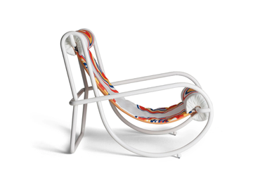 LOCUS SOLUS - Fabric deck chair with armrests by Exteta - view 2