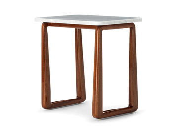 LPIDC07 - Mahogany high side table with marble top by Exteta - view 3