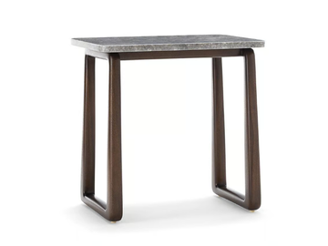 LPIDC07 - Mahogany high side table with marble top by Exteta - view 2