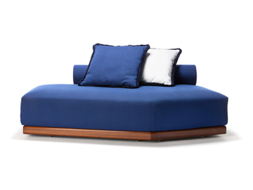 SUNSET PLATFORM - 3 seater mahogany and fabric garden sofa by Exteta - view 2