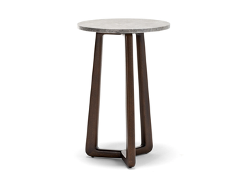SUNSET - Round Bardiglio marble high side table by Exteta - view 2