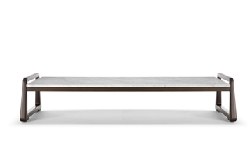 SUNSET - Rectangular low Carrara marble coffee table by Exteta - view 3