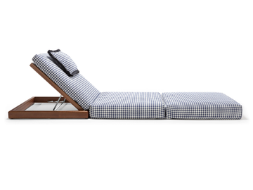 SUNSET - Recliner mahogany sun lounger by Exteta - view 2