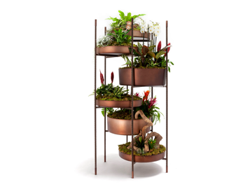VERTICAL GARDEN - High stainless steel plant pot by Exteta - view 2