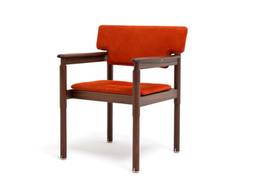 VIESTE - Fabric and mahogany garden chair with armrests by Exteta - view 2