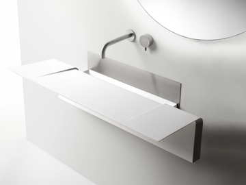 ALA - Wall-mounted Cristalplant® Biobased washbasin by FALPER - view 2