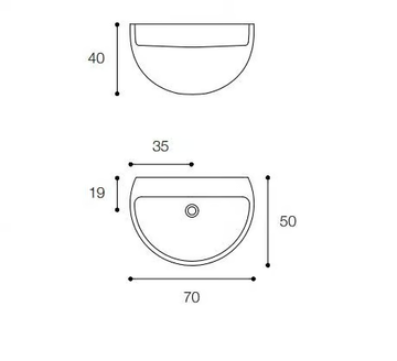 BOWL - Wall-mounted Ceramilux® washbasin by FALPER - view 3