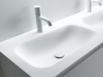 FRESH - Ceramilux® washbasin with integrated countertop by FALPER - view 2