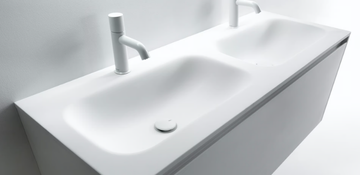 FRESH - Ceramilux® washbasin with integrated countertop by FALPER - view 3