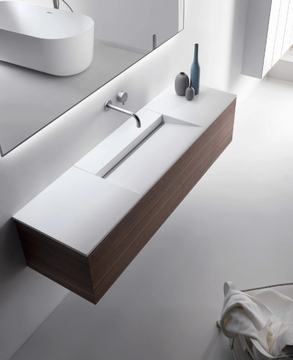 PURE - Wall-mounted vanity unit with drawers by FALPER - view 3