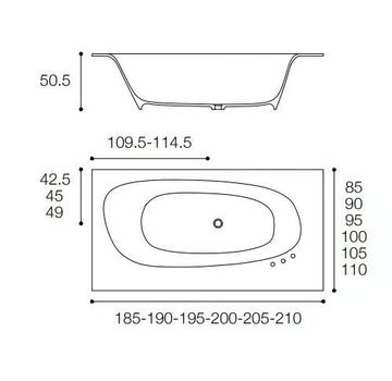 VASCAMISURA - Rectangular built-in Cristalplant® bathtub by FALPER - view 3