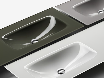 VETRO - Glass washbasin with integrated countertop by FALPER - view 2
