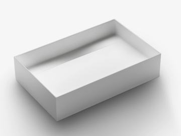 FONTANA WF1 - Countertop rectangular Cristalplant® washbasin by FALPER - view 2