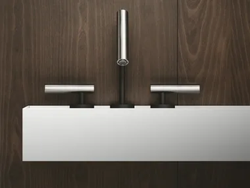 CILINDRO - 3 hole countertop stainless steel washbasin tap by FALPER - view 2