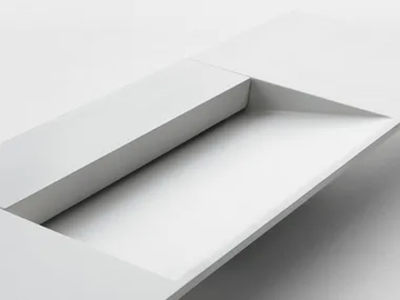 ARC - Cristalplant® washbasin with integrated countertop by FALPER - view 2