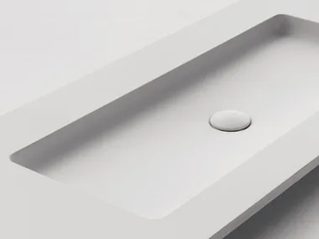 EXTREME FLAT - Cristalplant® washbasin with integrated countertop by FALPER - view 2