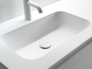 MINI ROUNDLUX - Ceramilux® washbasin with integrated countertop by FALPER - view 2
