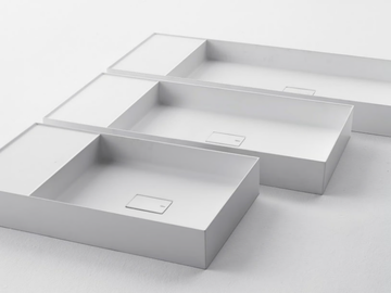 QUATTRO.ZERO – D8H - Rectangular Ceramilux® washbasin by FALPER - view 2