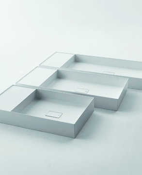 QUATTRO.ZERO – D8H - Rectangular Ceramilux® washbasin by FALPER - view 3