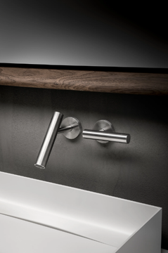 CILINDRO - 2 hole wall-mounted stainless steel washbasin tap by FALPER - view 3
