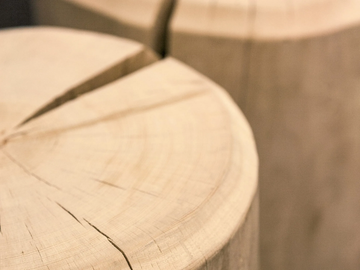 STOOL - Solid wood office stool by FANTONI - view 3
