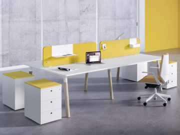 WOODS 90° EDGE - Multiple office desk with sound absorbing screens by FANTONI - view 2