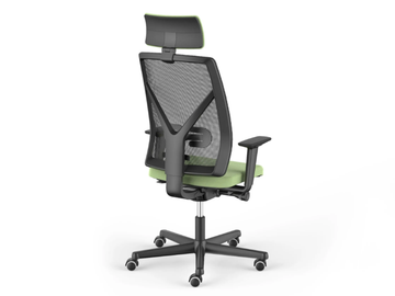 DOTWAY - Mesh office chair with 5-Spoke base with headrest by FANTONI - view 3