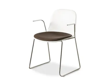 MÁNI - Sled base chair with armrests by FANTONI - view 2
