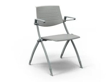 ZERO9 - Stackable folding plastic training chair with armrests by FANTONI - view 2