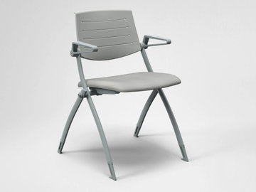 ZERO9 - Stackable folding fabric training chair with armrests by FANTONI - view 3
