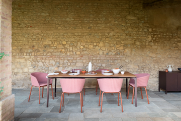 ALLSIZE - Garden table in aluminum and wood by FAST - view 3