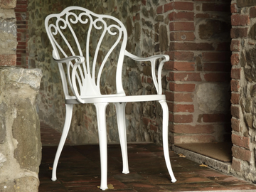 ARMONIA - Aluminium garden chair with armrests by FAST - view 3