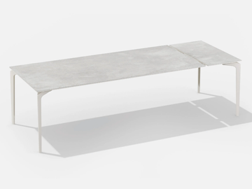 ALLSIZE - Extendable rectangular table in painted aluminium with porcelain stoneware top and extension by FAST - view 3