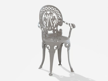 NARCISI - Aluminium garden chair with armrests by FAST - view 2