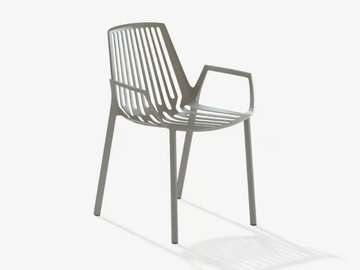 RION - Stackable aluminium garden chair with armrests by FAST - view 2