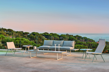ORIZON - Rectangular wooden effect aluminium garden table by FAST - view 3