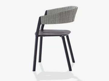 RIA - Garden chair in aluminum and fabric with armrests by FAST - view 3