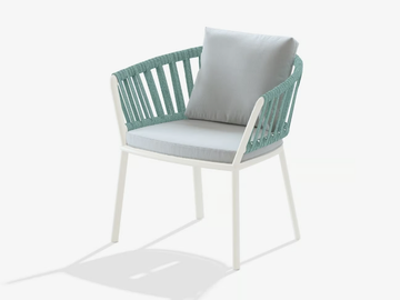 RIA - Aluminium chair with armrests with integrated cushion by FAST - view 2