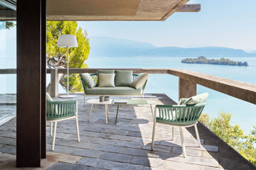 RIA - Aluminium chair with armrests with integrated cushion by FAST - view 3