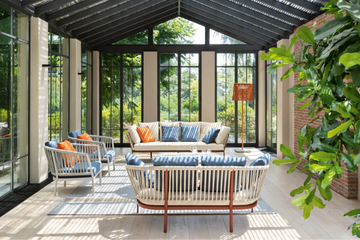 RIA - 3 seater garden sofa in aluminum and fabric by FAST - view 3