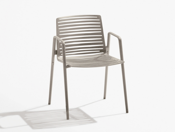 ZEBRA - Aluminium garden chair with armrests by FAST - view 2