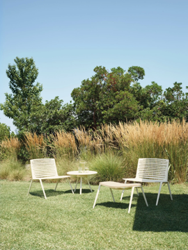 ZEBRA - Round aluminium garden side table by FAST - view 3